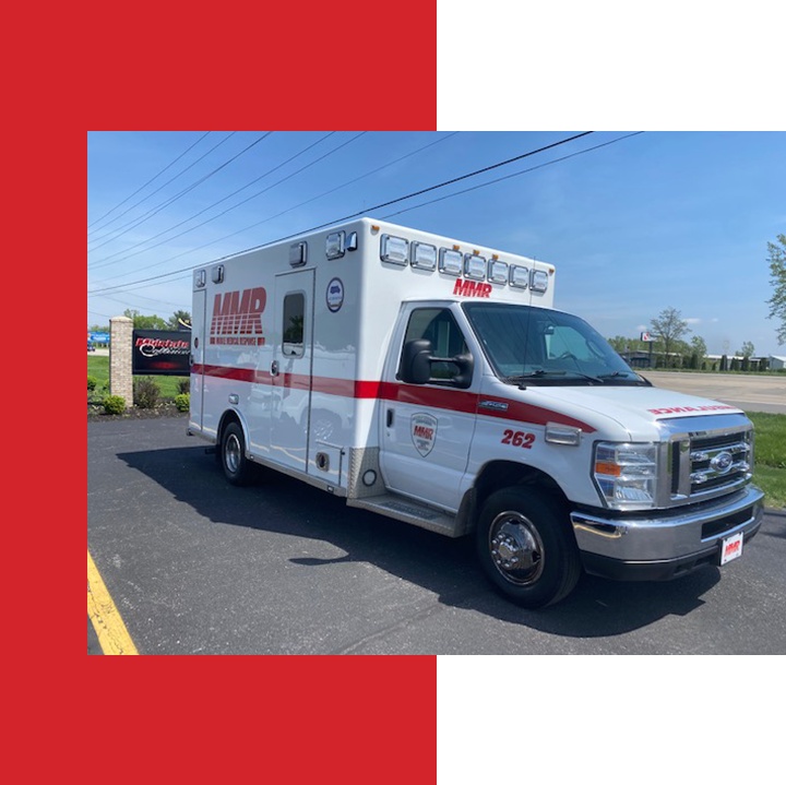 White color ambulance van